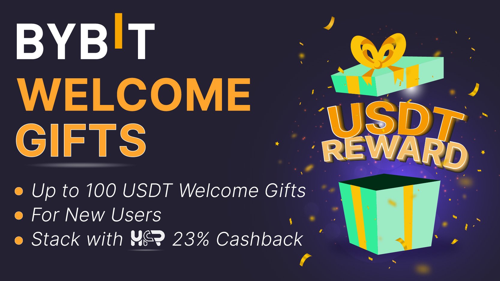 Bybit welcome gifts limited-time bonus for new users with HFR link