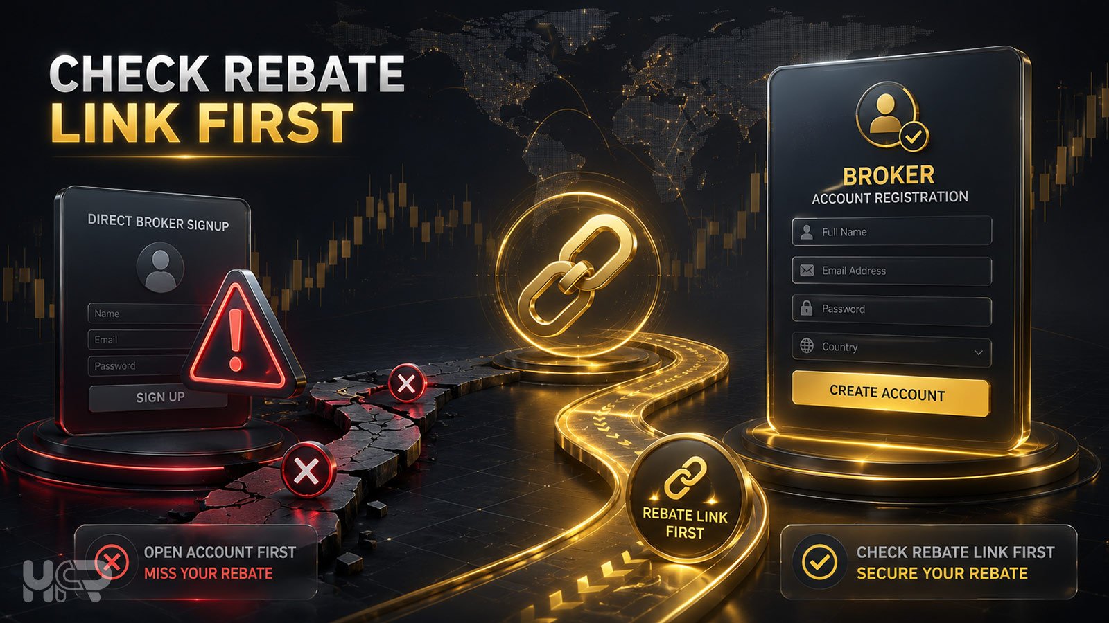 Forex rebate account linking mistake before broker registration