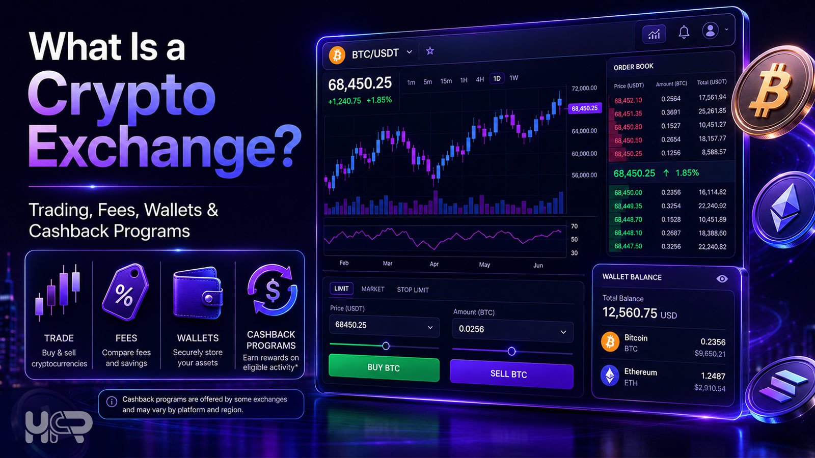Crypto exchange explained with trading fees wallets and cashback