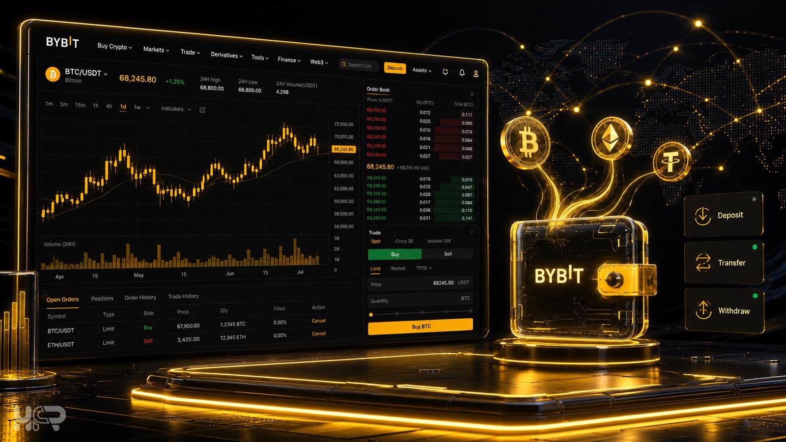 Bybit deposit transfer withdrawal and crypto wallet funding options explained