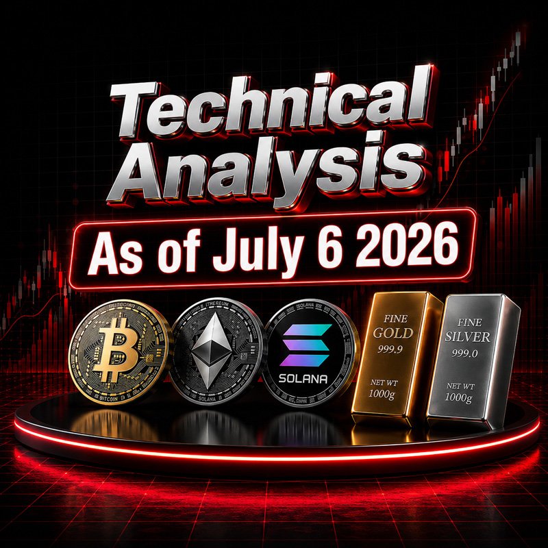 image about BTC, ETH, SOL, Gold and Silver Technical Analysis | July 6, 2026
