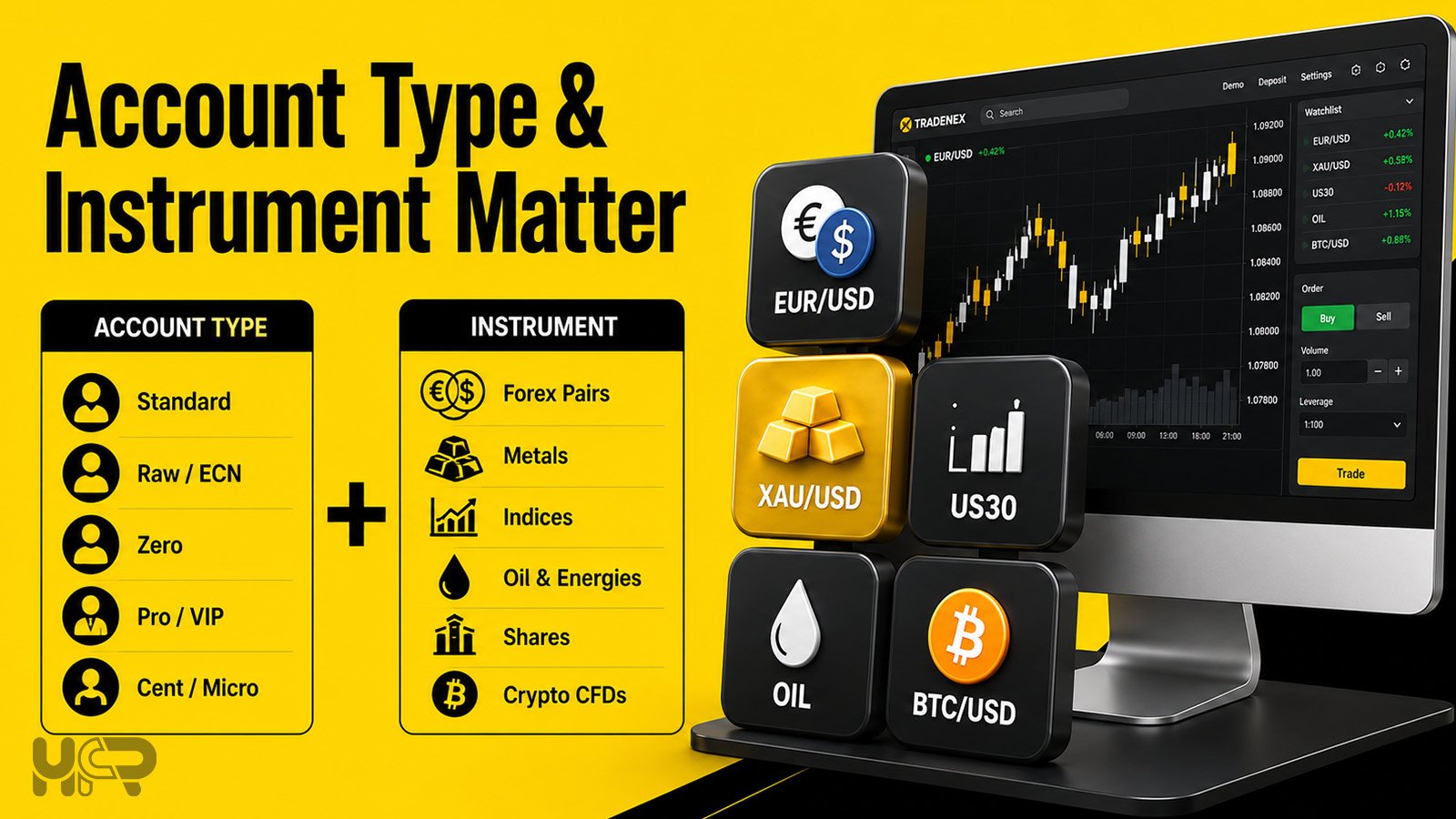 Forex account types and traded instruments that can change the final rebate amount