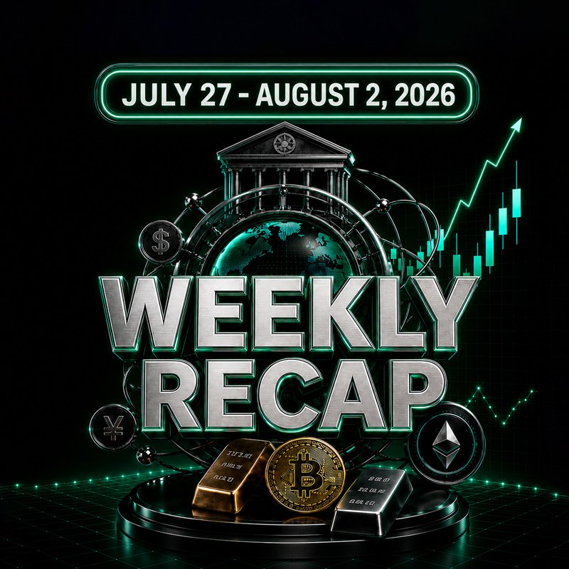 image about Weekly Market Recap: Fed Split, Rising Yields and Divergent Crypto Flows — July 27–August 2, 2026