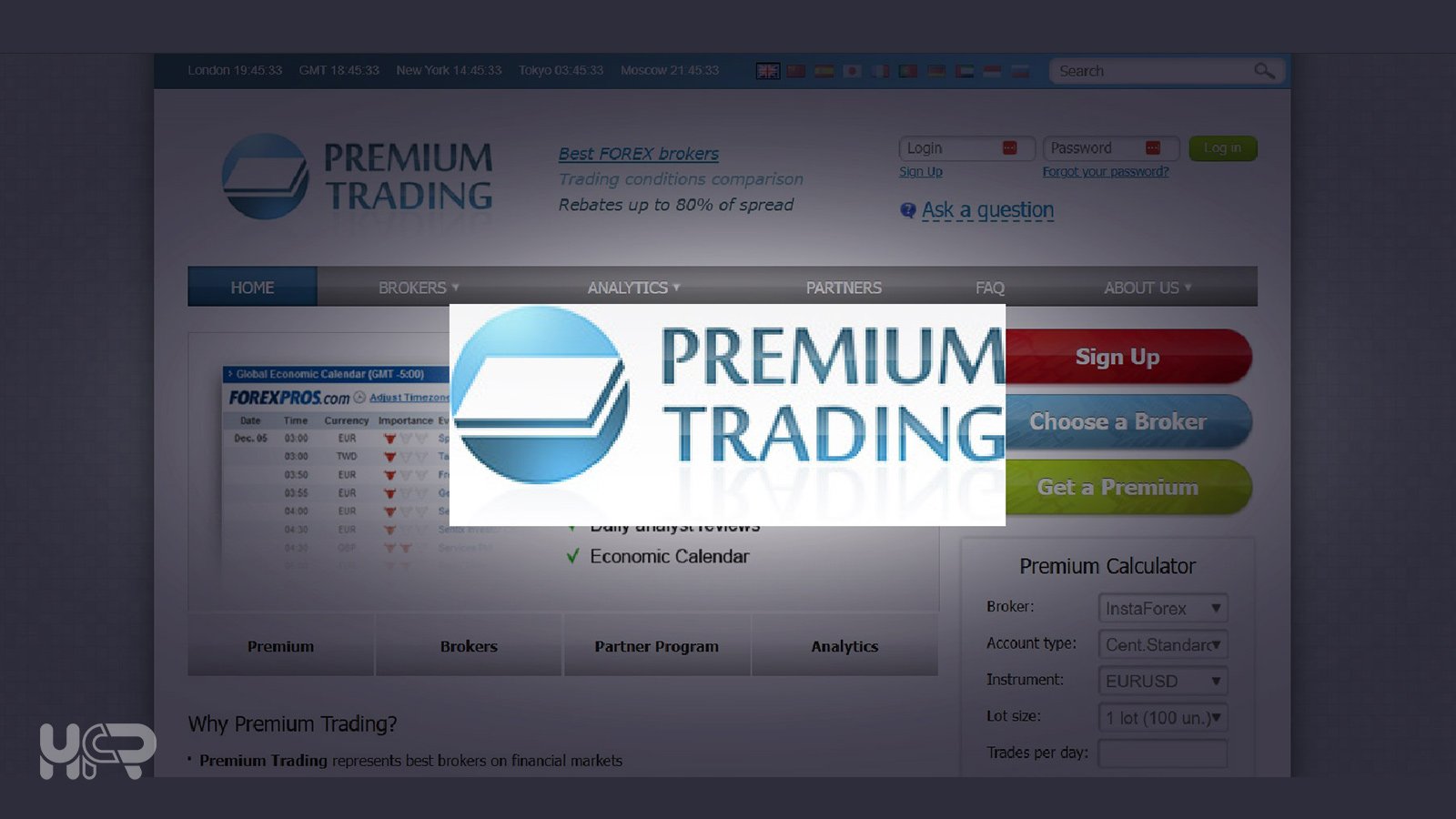 Premium Trading forex cashback and broker comparison website