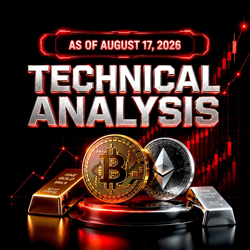 image about BTC, ETH, Gold and Silver Technical Analysis: Key Daily Zones for August 17, 2026