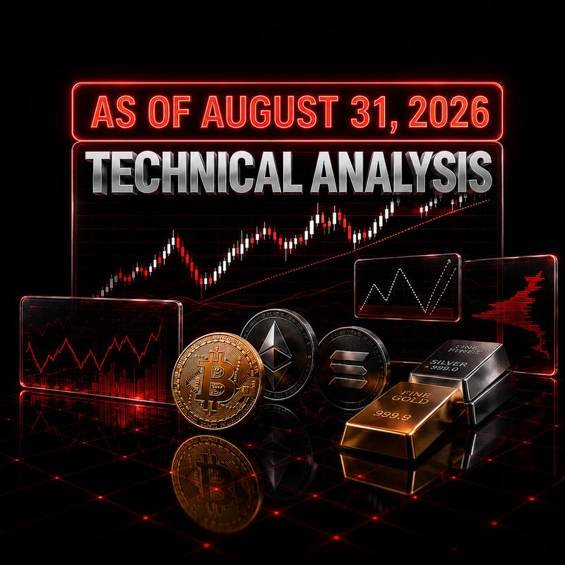 image about Bitcoin, Ethereum, Solana, Gold and Silver Technical Outlook: Key Daily Zones — August 31, 2026