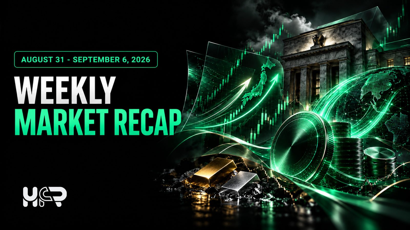 Weekly market recap for August 31 to September 6, 2026 covering U.S. jobs, Treasury yields, yen strength, metals and crypto ETF flows