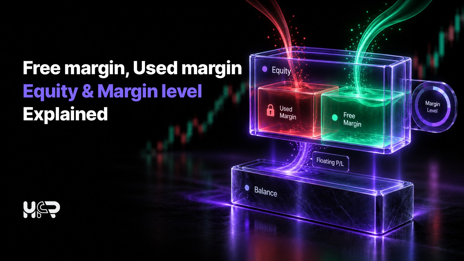 Free margin, used margin, equity and margin level explained in a forex trading account