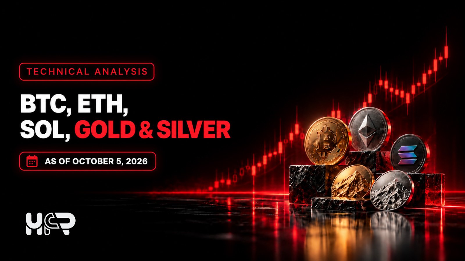 Bitcoin, Ethereum, Solana, gold and silver daily technical outlook as of October 5, 2026