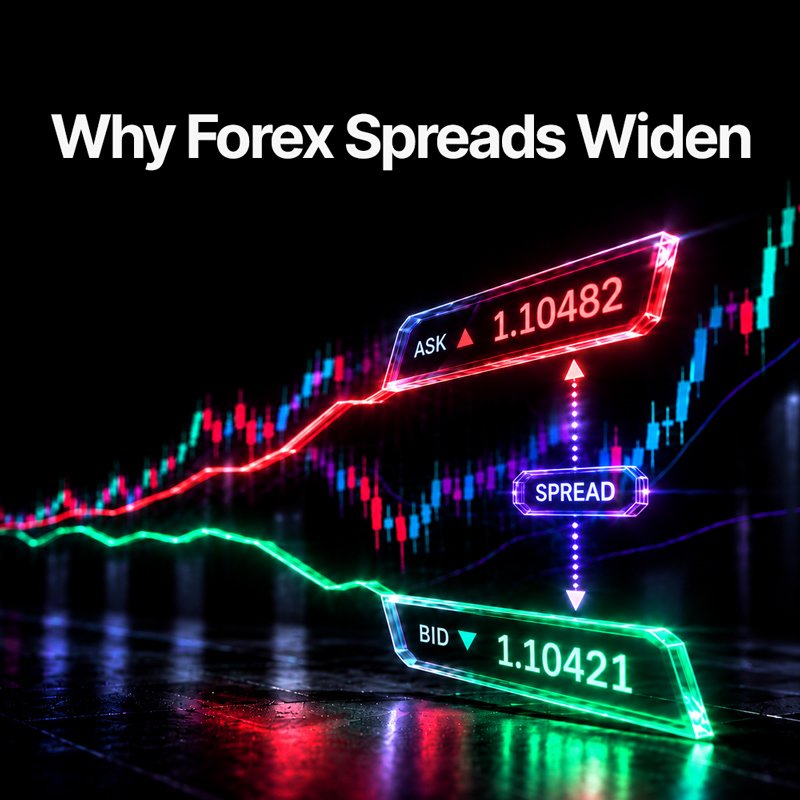image about Why Forex Spreads Widen: News, Rollover, Liquidity and Volatility