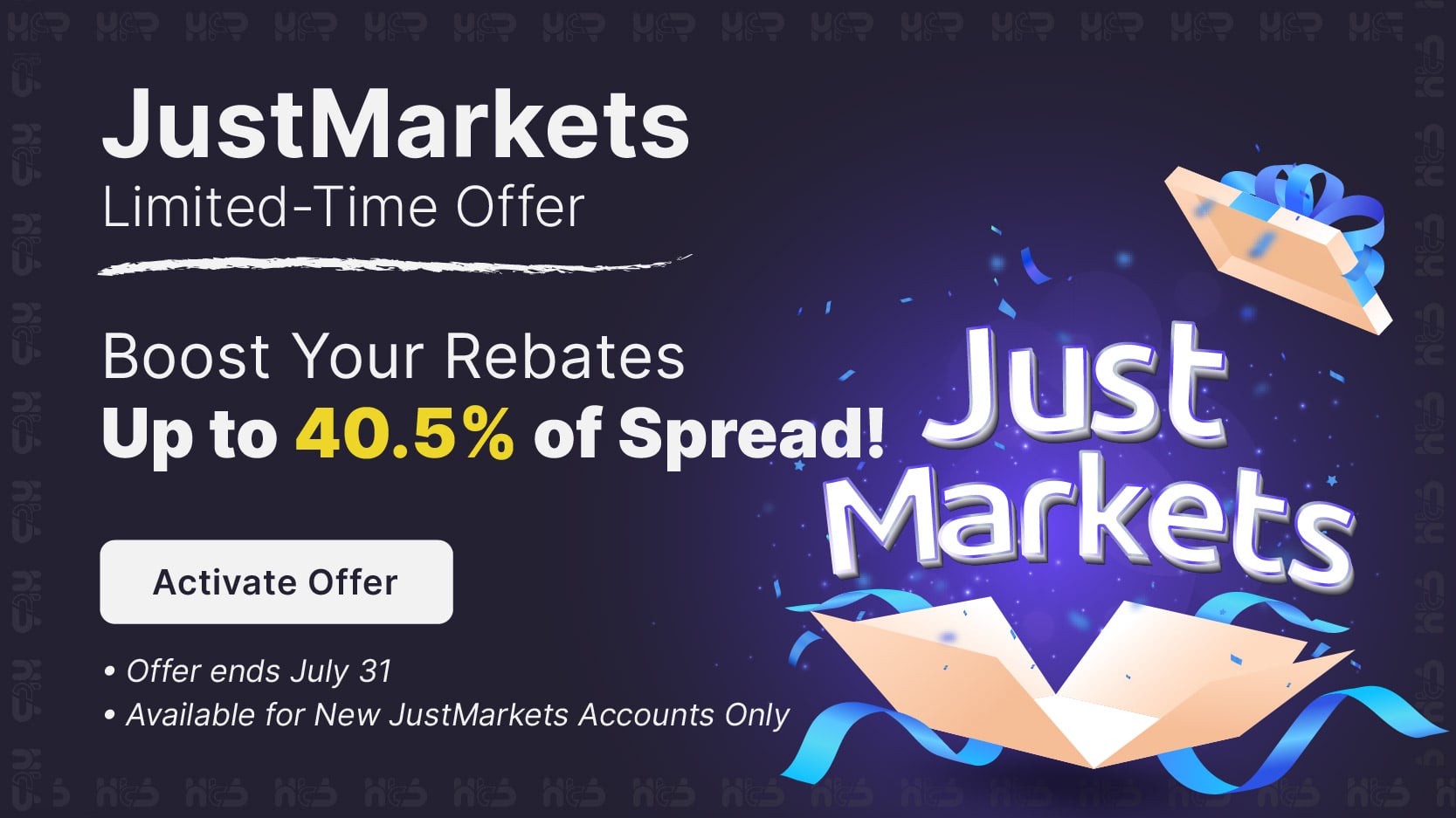 justmarkets broker special rebate